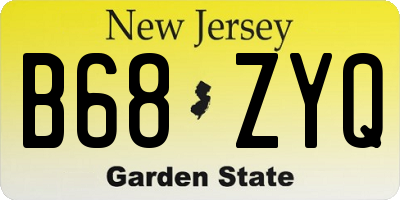 NJ license plate B68ZYQ