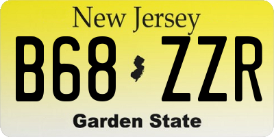 NJ license plate B68ZZR