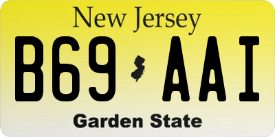 NJ license plate B69AAI
