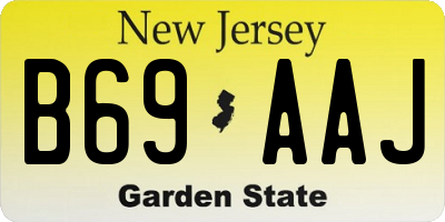 NJ license plate B69AAJ