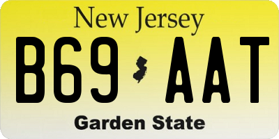 NJ license plate B69AAT