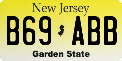 NJ license plate B69ABB