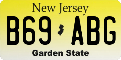 NJ license plate B69ABG
