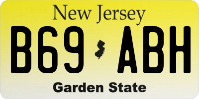 NJ license plate B69ABH