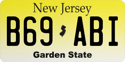 NJ license plate B69ABI
