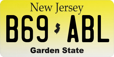 NJ license plate B69ABL