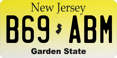 NJ license plate B69ABM