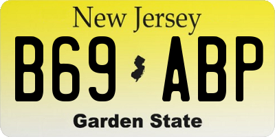 NJ license plate B69ABP