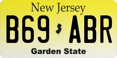 NJ license plate B69ABR