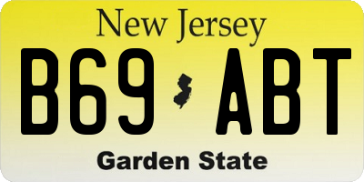 NJ license plate B69ABT