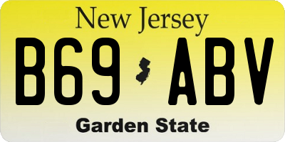 NJ license plate B69ABV