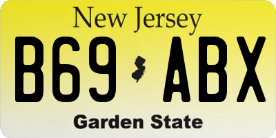 NJ license plate B69ABX