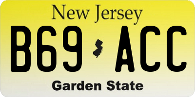 NJ license plate B69ACC