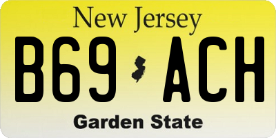 NJ license plate B69ACH
