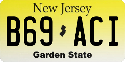 NJ license plate B69ACI