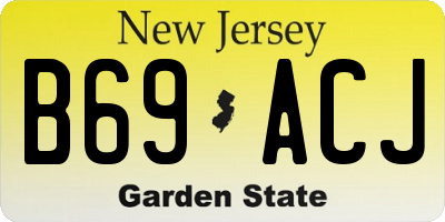 NJ license plate B69ACJ