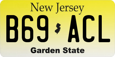 NJ license plate B69ACL