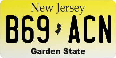 NJ license plate B69ACN