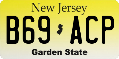 NJ license plate B69ACP