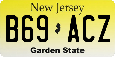 NJ license plate B69ACZ