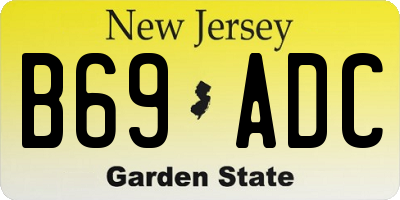 NJ license plate B69ADC