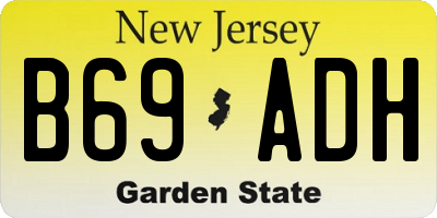 NJ license plate B69ADH