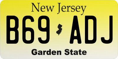 NJ license plate B69ADJ