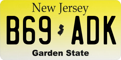 NJ license plate B69ADK