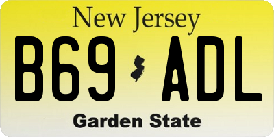 NJ license plate B69ADL