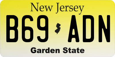 NJ license plate B69ADN