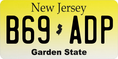 NJ license plate B69ADP