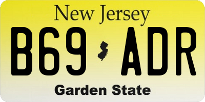 NJ license plate B69ADR