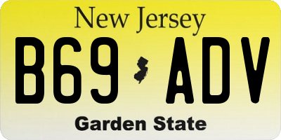 NJ license plate B69ADV