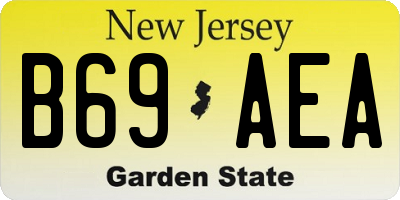 NJ license plate B69AEA