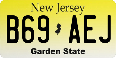 NJ license plate B69AEJ