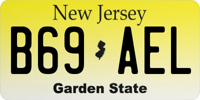 NJ license plate B69AEL