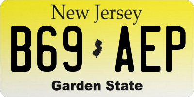 NJ license plate B69AEP