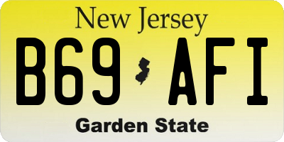NJ license plate B69AFI