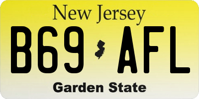 NJ license plate B69AFL