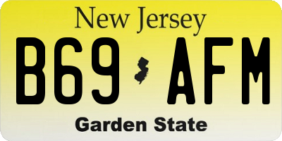 NJ license plate B69AFM