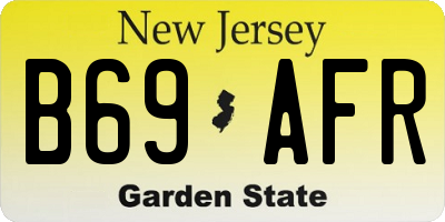NJ license plate B69AFR