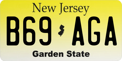 NJ license plate B69AGA