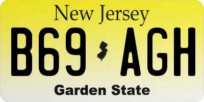 NJ license plate B69AGH