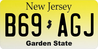 NJ license plate B69AGJ