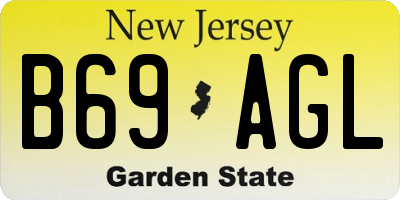 NJ license plate B69AGL