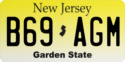 NJ license plate B69AGM