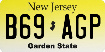 NJ license plate B69AGP