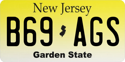 NJ license plate B69AGS