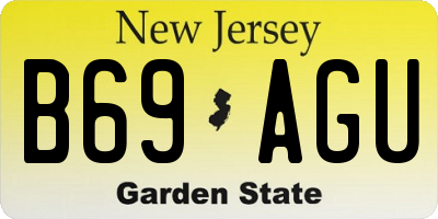 NJ license plate B69AGU