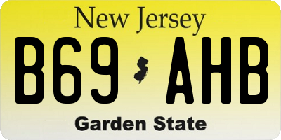 NJ license plate B69AHB